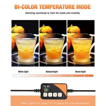 FOSITAN Bi-Color Dimmable Photo Light Box Kit, 32x32 inch/80x80 cm Photo Studio Photography Photo Box Kit 2 Led Light Bars 252 LED Light Beads Tabletop Professional Shooting Tent with 5 Backdrops