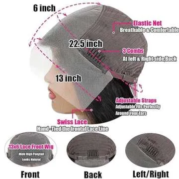 ARIPOLA 30 Inch Straight Lace Front Wigs Human Hair 13x6 HD Transparent Lace Front Human Hair Wigs for Women Glueless Brazilian Virgin Hair Lace Frontal Wig 200% Density Pre Plucked with Baby Hair