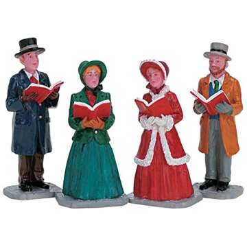 Lemax Christmas Harmony Set of 4 Carolers for Holiday Joy
