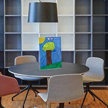 SOURCEONE.ORG 8.5 x 11 Thick Acrylic Slant Back Sign Holder, Ad Frame, Picture Frame, Clear sign holder, Acrylic flyer holder for Business, Office, Events, Trade Shows, Museums, Retail Stores (3 Pack)