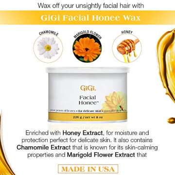 GiGi Honee Wax, Facial Honee Wax 226g/8oz