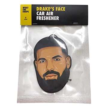 Drake Face Car Air Freshener - Unique Design, Long-Lasting Scent, Elastic Holder. Ideal as a Freshener and Decor for Car, Home, Garage, Bathroom, Basement, Wardrobe, Closet or Driver's Gift
