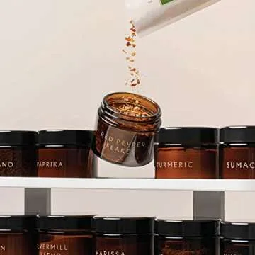 Evermill Spice Rack Organizer with Organic Spices Stunning Design