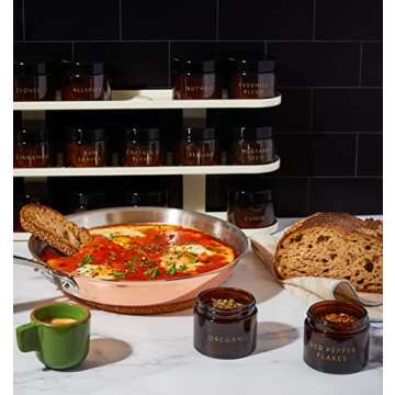 Evermill Spice Rack Organizer with Organic Spices Stunning Design