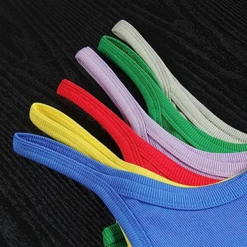 Artfish Women's Sleeveless Scoop Neck Ribbed Tank Top