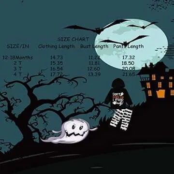 Baby Boy' Don't Scare Me I Poop Easily Hoodie Halloween Outfit Set (3-4 T) Black