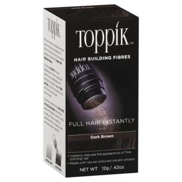 Toppik Dark Brown Hair Building Fibers - Thicker Hair in a Bottle