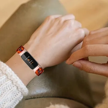 Stylish Wongeto Resin Bands for Fitbit Luxe Comfort and Fit