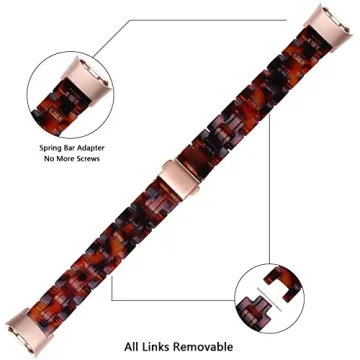 Stylish Wongeto Resin Bands for Fitbit Luxe Comfort and Fit