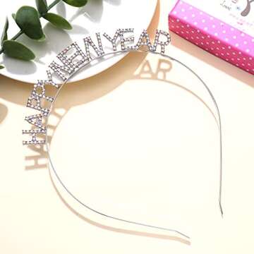 Christmas Headbands Xmas Rhinestone HAPPY NEW YEAR Hairbands Crystal Snowflake Merry Christmas Crown Hair Hoop Reindeer Antlers Headpiece