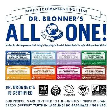 Dr. Bronner's Pure-Castile Bar Soap - Almond Scent, 5oz - Gentle & Organic