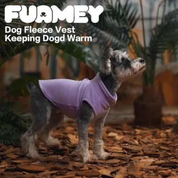 FUAMEY Dog Fleece Vest,Warm Sweatshirt Puppy Stretchy Sweater Pullover Dog Turtleneck Coat Dog Winter Jacket with Leash Hole, Dachshund Sweaters Yorkie Clothes for Small Medium Large Dogs Purple XXS