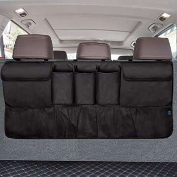 COOLBEBE Car Trunk Organizer - 5 Deep Pockets for SUV