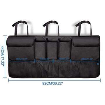 COOLBEBE Car Trunk Organizer - 5 Deep Pockets for SUV