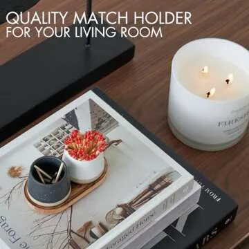 Elegant Decorative Ceramic Match Holder Set for Home Decor
