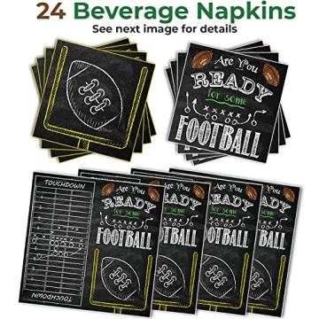 72 PCS Football Party Supplies Kit for Big Game Celebrations