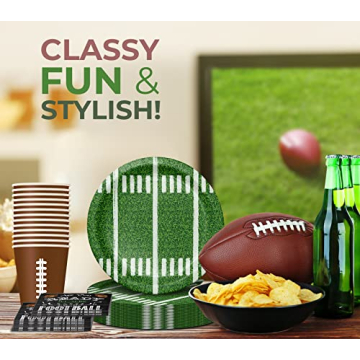 72 PCS Football Party Supplies Kit for Big Game Celebrations