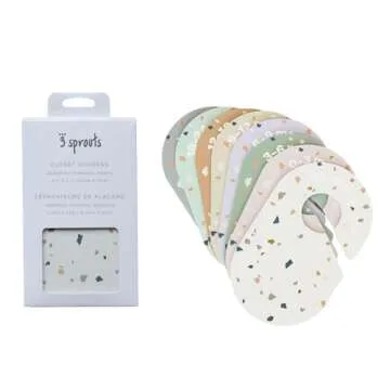3 Sprouts Baby & Toddler Hanger Closet Dividers Set of 8 - Durable Baby Clothes Organizer, Nursery Closet Organization for Baby Clothing by Size or Age from Infant to Toddler Boy & Girl - Terrazzo