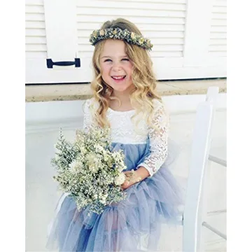 2Bunnies Peony Lace Flower Girl Dress Boho Chic Tiered Tutu