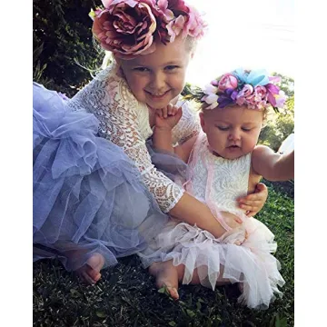 2Bunnies Peony Lace Flower Girl Dress Boho Chic Tiered Tutu