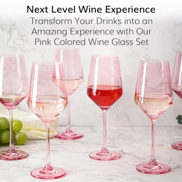 Elegant Blushed Pink Wine Glasses Set for All Occasions