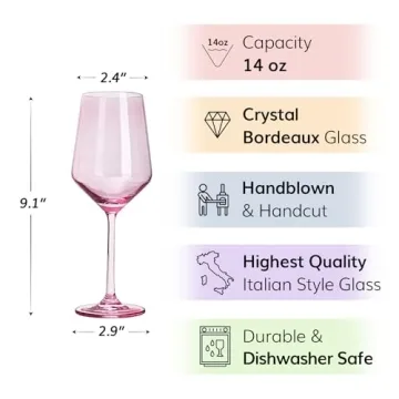 Elegant Blushed Pink Wine Glasses Set for All Occasions