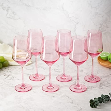 Elegant Blushed Pink Wine Glasses Set for All Occasions