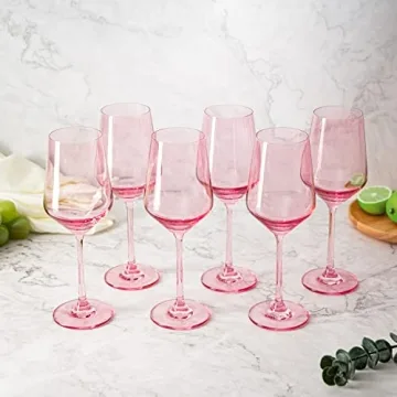 Elegant Blushed Pink Wine Glasses Set for All Occasions