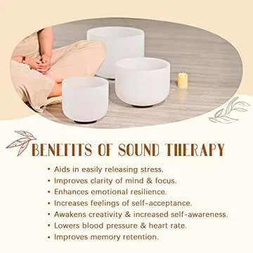 432HZ Sound Healing Crystal Singing Bowl Set 8''-12''
