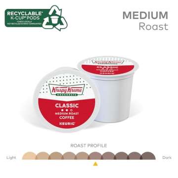 Krispy Kreme Classic Coffee, Keurig Single Serve K-Cup Pods, Medium Roast, 96 Count