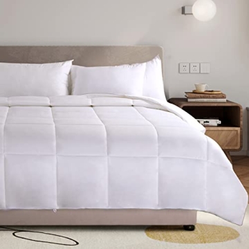 NEXHOME PRO Viscose from Bamboo Super King Comforter, Cooling Lightweight White Natural Organic Duve...