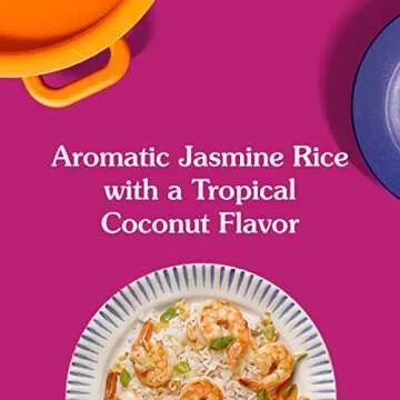 BEN'S ORIGINAL Ready Rice Coconut Jasmine Flavored Rice, Easy Dinner Side, 8.5 oz Pouch (Pack of 12)