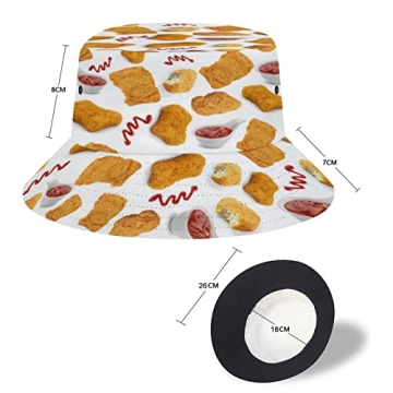 Chicken Nuggets Bucket Hat for Fun Summer Outings