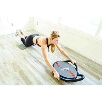 AB Dolly Core Fitness Abdominal Abs Training Machine Equipment with Workout DVD for Cardio, Strength...