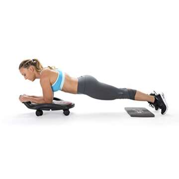 AB Dolly Core Fitness Abdominal Abs Training Machine Equipment with Workout DVD for Cardio, Strength/Conditioning, & Plyometric Training