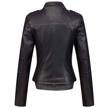Chouyatou Women's Asymmetric Zip Faux Leather Moto Jacket