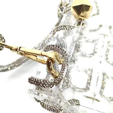 Clear Rhinestone Acrylic Clutch for Parties and Weddings