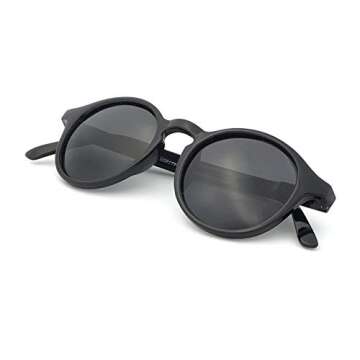 J+S Hali Small Round Polarized Sunglasses for Women Men UV400 | Polycarbonate | Trendy Vintage Style...