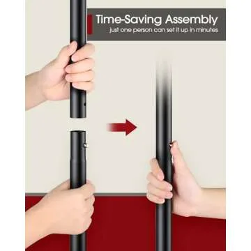 Durable Sakugi Clothes Rack with Wheels & Hooks for Organization