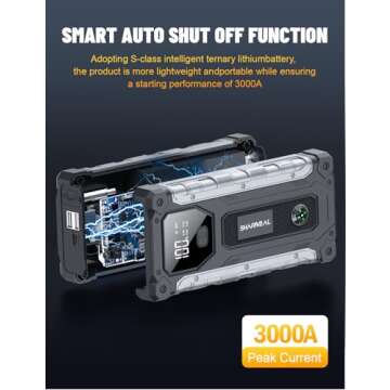 Sharmeal Car Jump Starter 3000A for All Engines