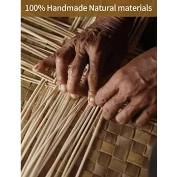 Sonefreiy Rattan Shelf Boho Wall Shelf Decorative Shelves Natural Handmade Woven Floating Shelf, Nursery Bedroom Living Room Bathroom Decor