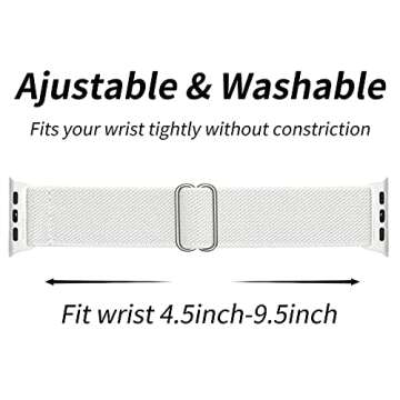 OHCBOOGIE Stretchy Solo Loop Compatible with Apple Watch Bands 38mm 40mm 41mm 42mm 44mm 45mm 46mm 49...