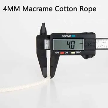 Natural Cotton Macrame Cord 4mm x 547 Yards for Crafts