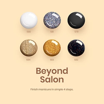 Beetles Gel Nail Polish Set, 6 Stellar Colors for Home Manicures