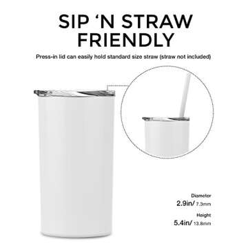 Maars 12 oz Double Wall Tumbler - Travel Friendly Drinkware