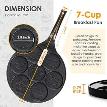 Clockitchen Nonstick Pancake Pan for Kids' Breakfast