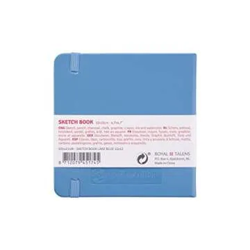 Talens T9314-214M Art Creations Sketchbook, Drawing Notebook, 4.7 x 4.7 inches (12 x 12 cm), Lake Blue, Thickness: 4.9 oz/sq ft (140 g/m2), Fine, Acid Free Paper, 80 Sheets Bound