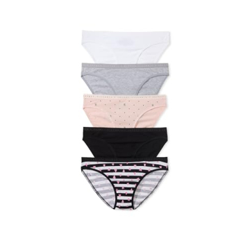 Victoria's Secret Women's Cotton Bikini Underwear, Moderate Coverage Panties for Women, Multi Pack, ...