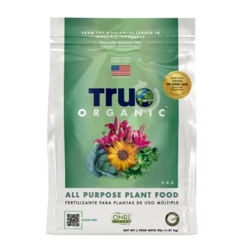 True Organic All Purpose Plant Food Granular Fertilizer 4 lbs - CDFA, OMRI Listed for Organic Garden...