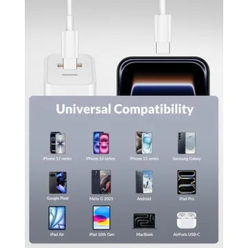 iPhone 17 40W Dual Port USB C Fast Charger Bundle